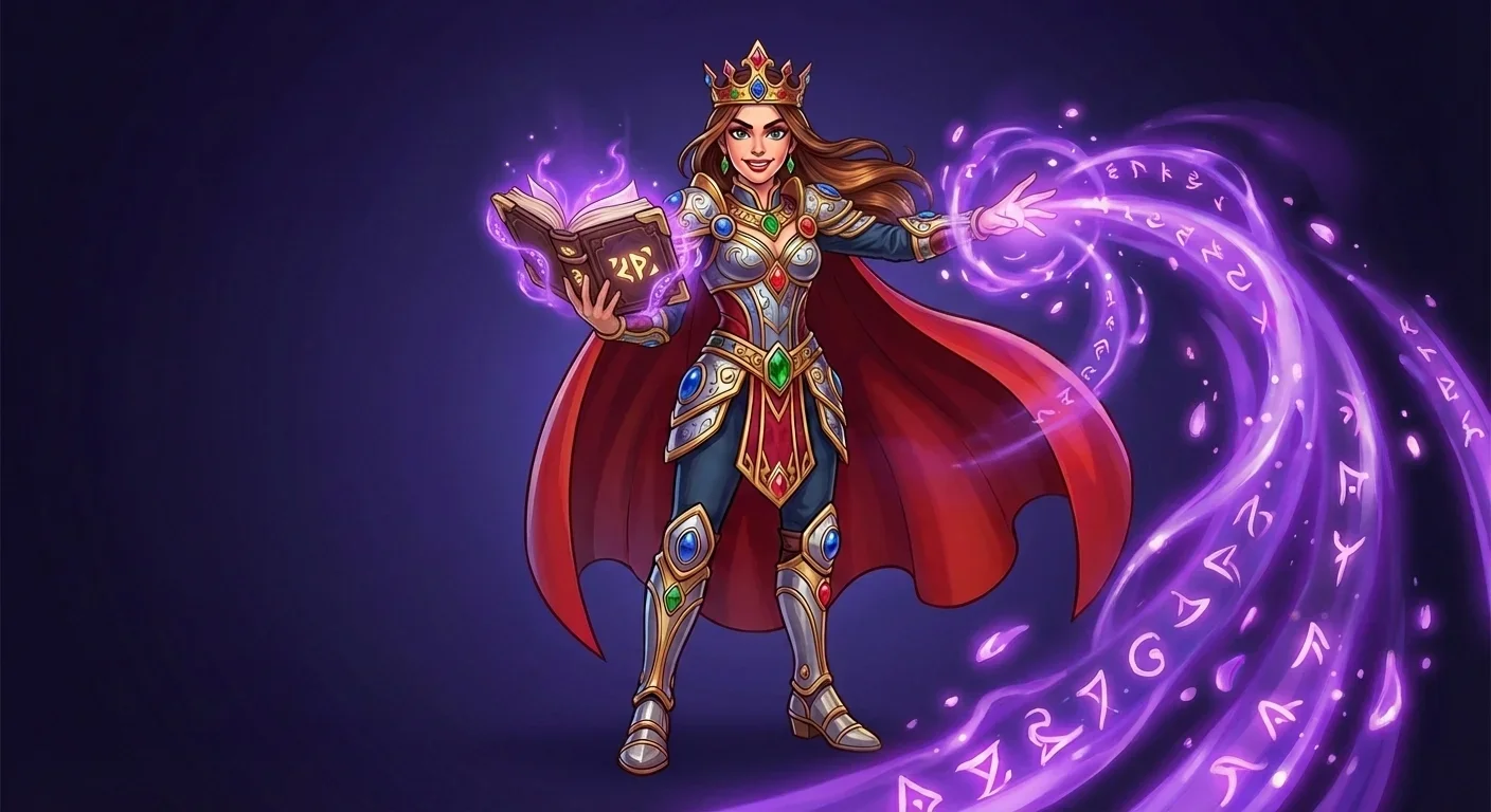 Character with spellbook - casting