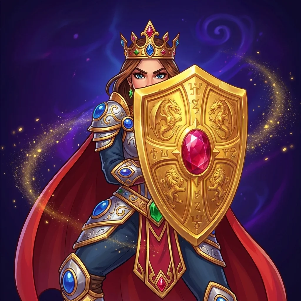 Character with shield - defensive