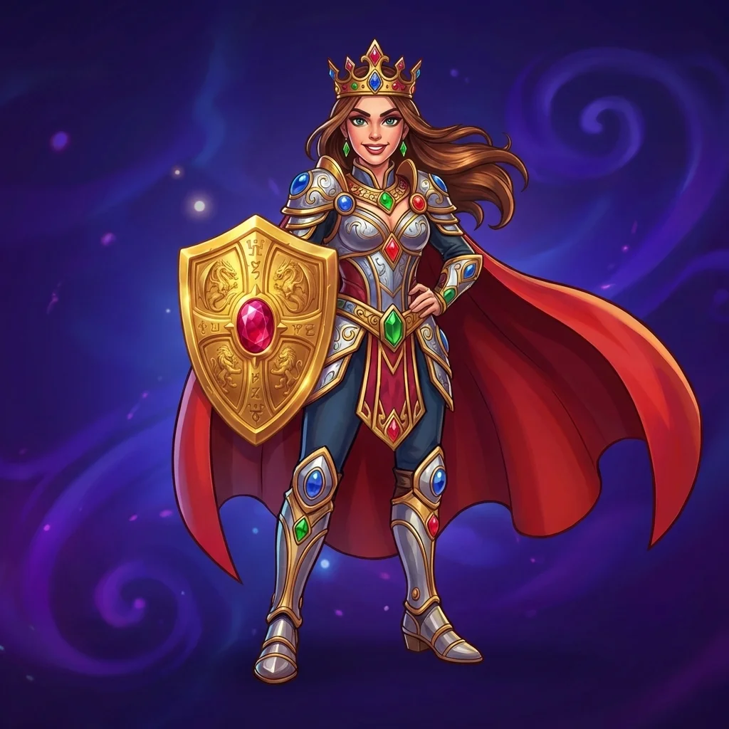 Character with shield - standing